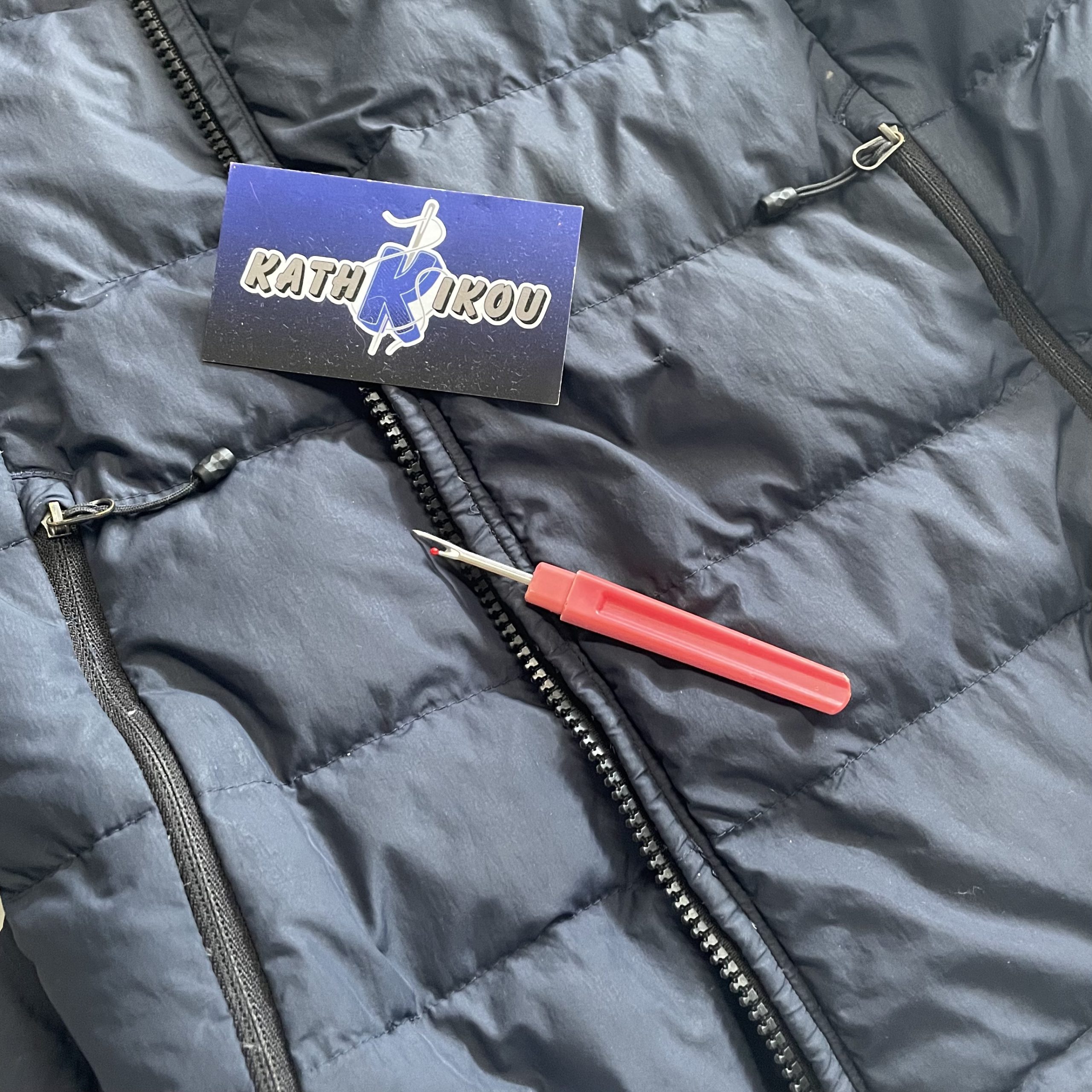 zip doudoune doudou avec fermeture et un découd-vite